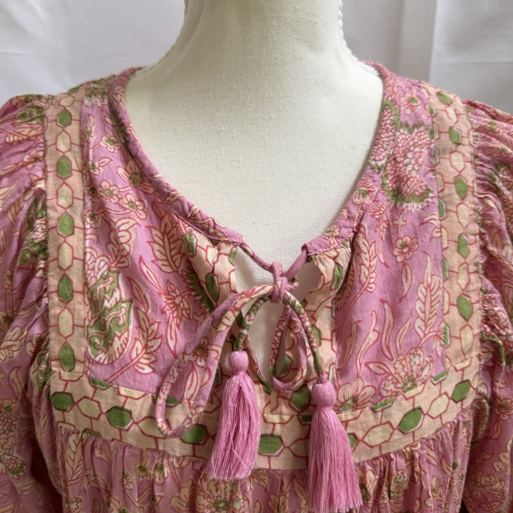 ANTHROPOLOGIE $198 Cleobella Magdalena Wildflower Mini Tunic Dress Size Medium - Picture 7 of 16